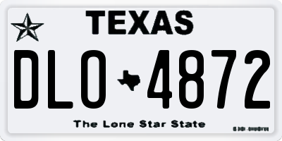 TX license plate DLO4872