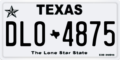 TX license plate DLO4875