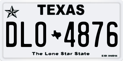 TX license plate DLO4876