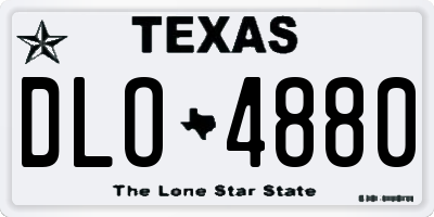 TX license plate DLO4880