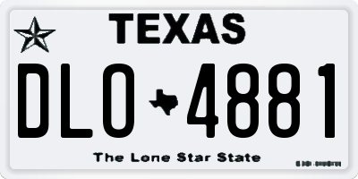 TX license plate DLO4881