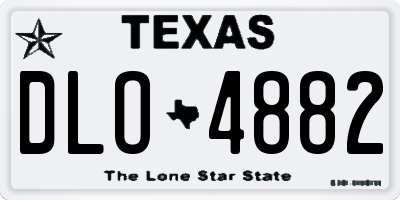 TX license plate DLO4882