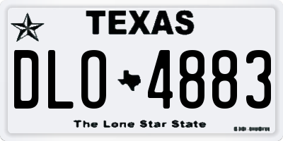 TX license plate DLO4883