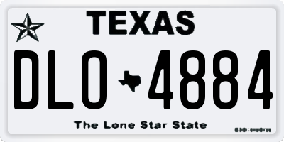 TX license plate DLO4884