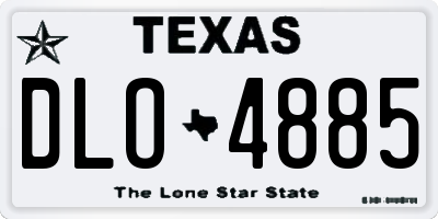 TX license plate DLO4885