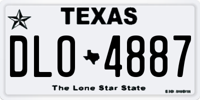TX license plate DLO4887
