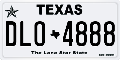 TX license plate DLO4888