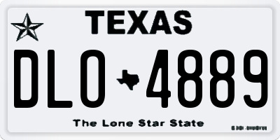 TX license plate DLO4889