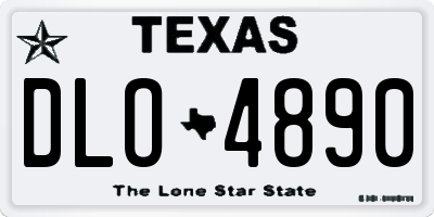TX license plate DLO4890