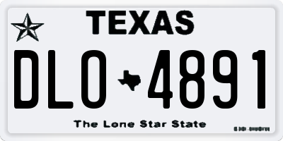 TX license plate DLO4891