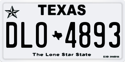 TX license plate DLO4893