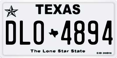 TX license plate DLO4894