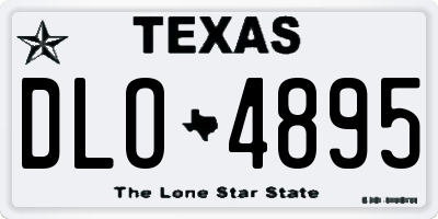 TX license plate DLO4895