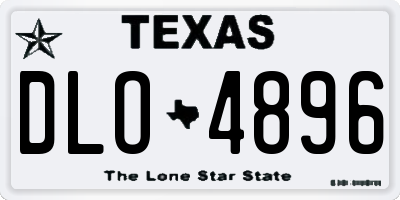 TX license plate DLO4896