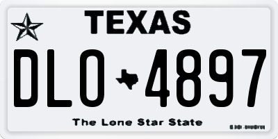 TX license plate DLO4897