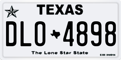 TX license plate DLO4898