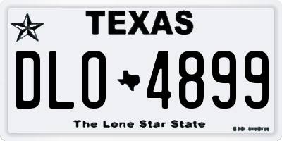 TX license plate DLO4899