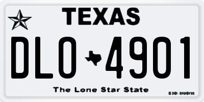 TX license plate DLO4901