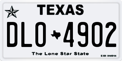 TX license plate DLO4902