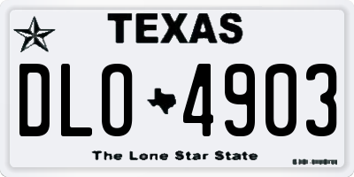 TX license plate DLO4903