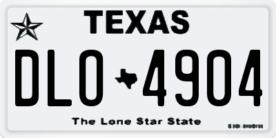 TX license plate DLO4904