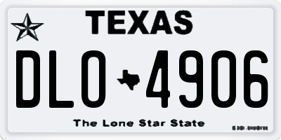 TX license plate DLO4906