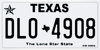 TX license plate DLO4908