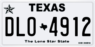 TX license plate DLO4912