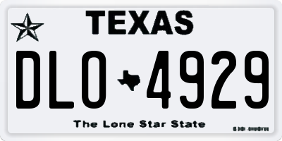 TX license plate DLO4929