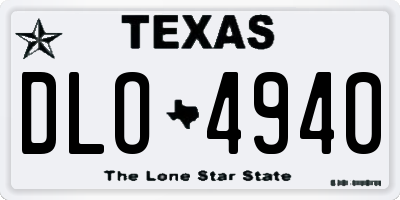 TX license plate DLO4940