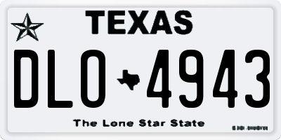 TX license plate DLO4943