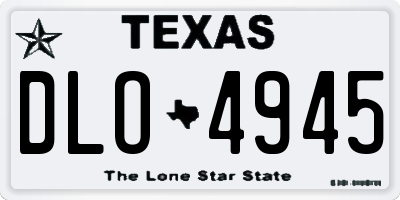 TX license plate DLO4945