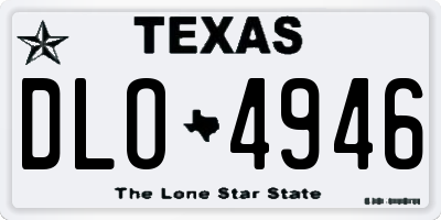 TX license plate DLO4946