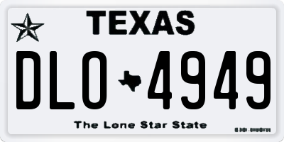 TX license plate DLO4949
