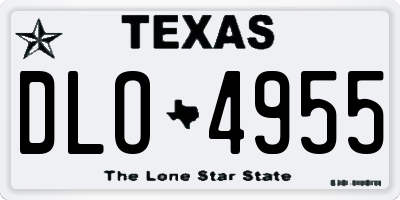TX license plate DLO4955