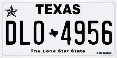 TX license plate DLO4956