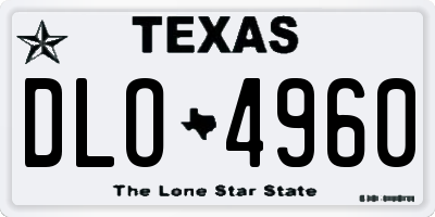 TX license plate DLO4960