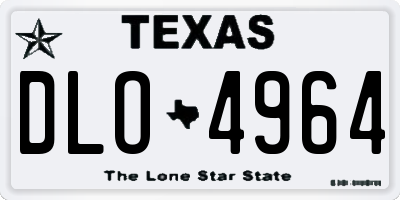 TX license plate DLO4964