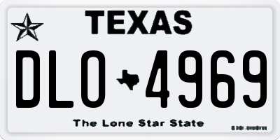 TX license plate DLO4969