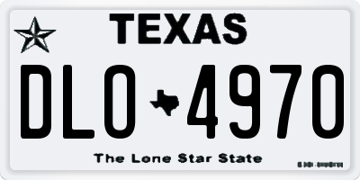 TX license plate DLO4970