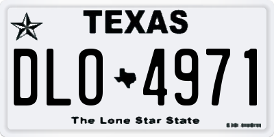 TX license plate DLO4971