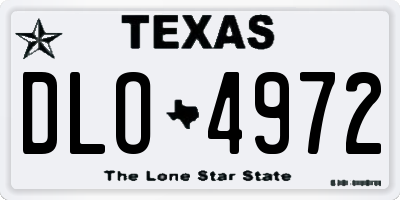 TX license plate DLO4972