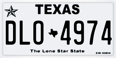 TX license plate DLO4974