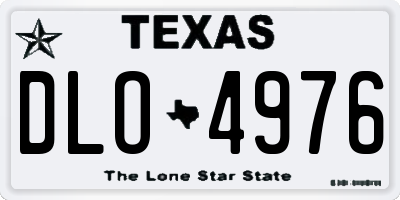 TX license plate DLO4976