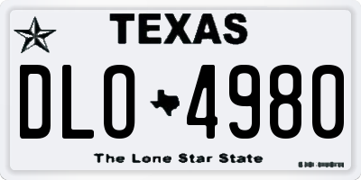 TX license plate DLO4980