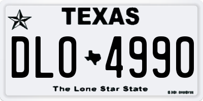 TX license plate DLO4990