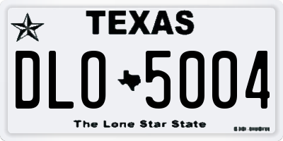 TX license plate DLO5004