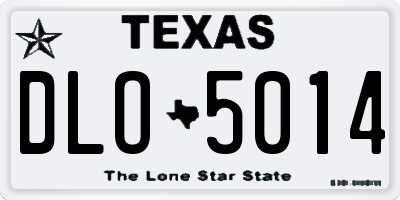 TX license plate DLO5014