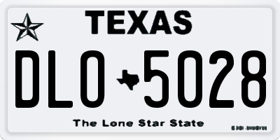 TX license plate DLO5028