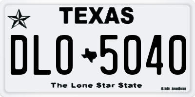 TX license plate DLO5040